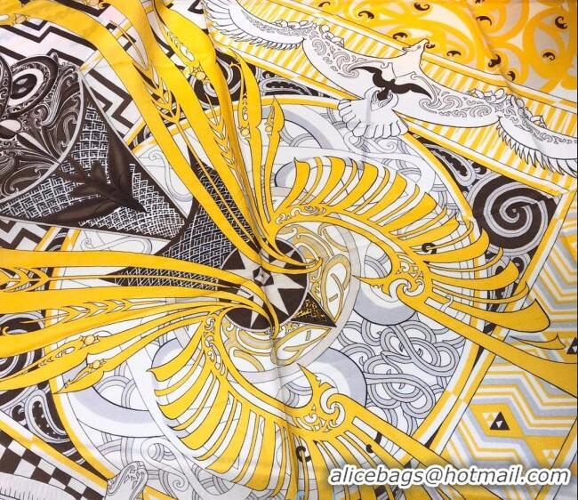 Purchase Hermes Silk and Cashmere Square Scarf 140x140cm H2080805 Yellow 2020