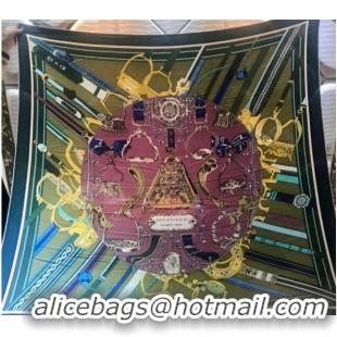 Shop Duplicate Hermes Silk & Cashmere Square Scarf 140x140cm H2081014 Olive 2020