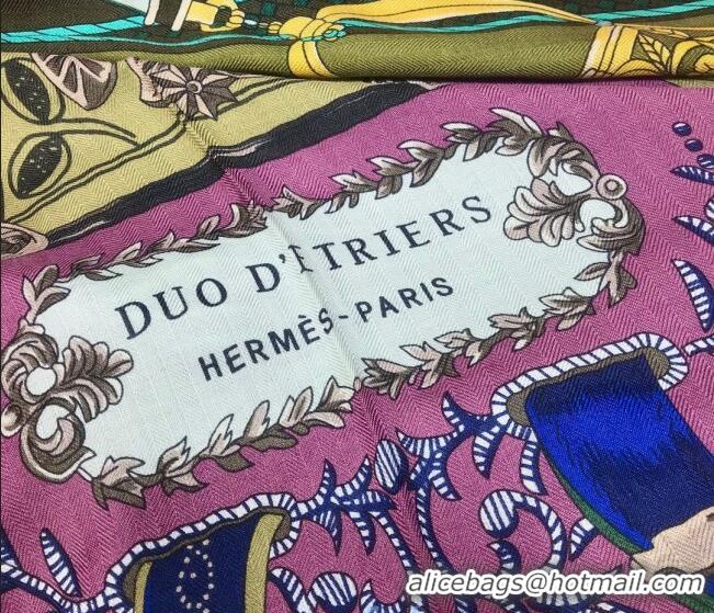 Shop Duplicate Hermes Silk & Cashmere Square Scarf 140x140cm H2081014 Olive 2020