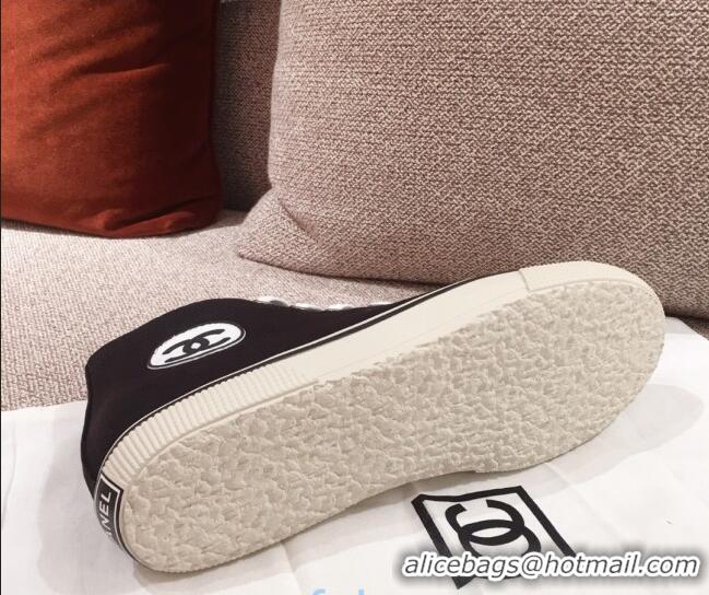 Top Quality Chanel Canvas High-Top Sneakers C0901 Black 2020