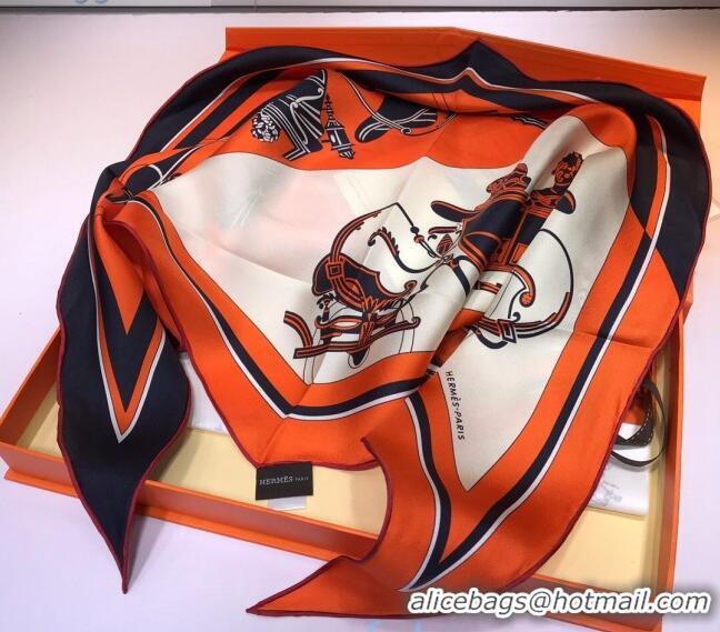 Well Crafted Hermes Silk Losange Scarf H2081082 Orange 2020