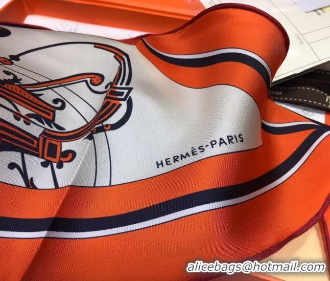 Well Crafted Hermes Silk Losange Scarf H2081082 Orange 2020