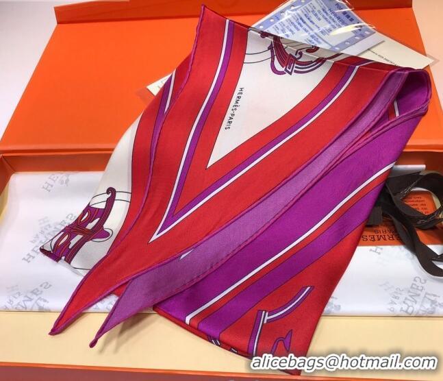 Best Product Hermes Silk Losange Scarf H2081023 Red/Rosy 2020