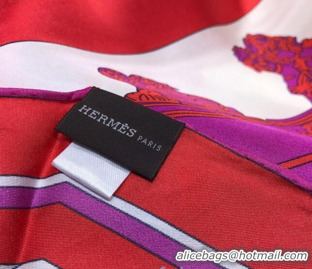 Best Product Hermes Silk Losange Scarf H2081023 Red/Rosy 2020