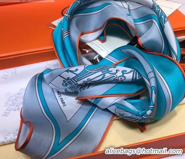 Cheap Price Hermes Silk and Cashmere Square Scarf 140x140cm H2080824 Blue 2020