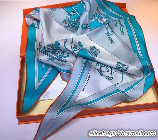 Cheap Price Hermes Silk and Cashmere Square Scarf 140x140cm H2080824 Blue 2020