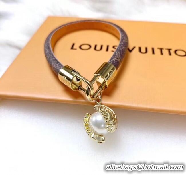 Top Quality Louis Vuitton Monogram Pearl Pendant Bracelet LV2560