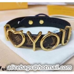 New Style Louis Vuitton Monogram Canvas I LOVE YOU Charm Bracelet LV0517 2019