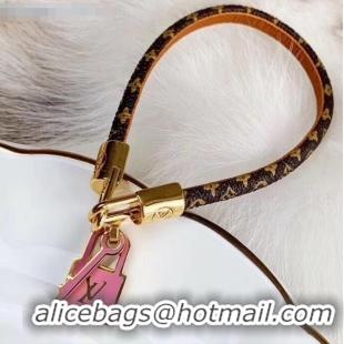 Promotional Louis Vuitton Monogram Canvas Love Lock Bracelet LV0518 2019