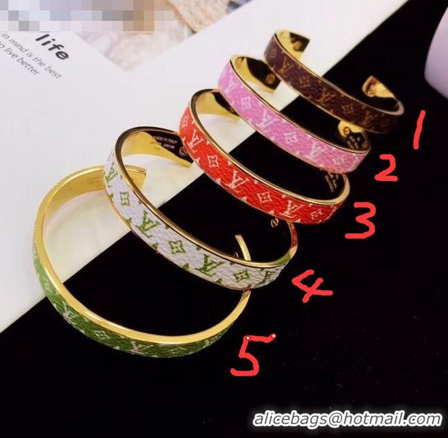 Discount Louis Vuitton Monogram Bracelet 5 Colors LV1222 2019