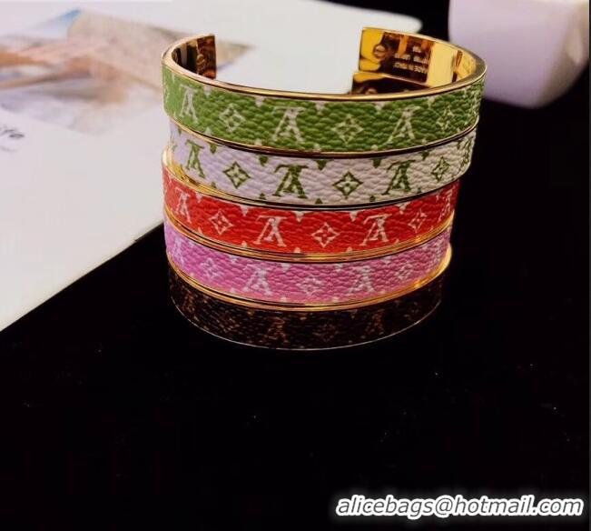 Discount Louis Vuitton Monogram Bracelet 5 Colors LV1222 2019