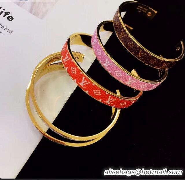 Discount Louis Vuitton Monogram Bracelet 5 Colors LV1222 2019