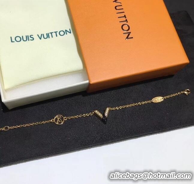 Low Cost Louis Vuitton Black V Bracelet LV0706 2020