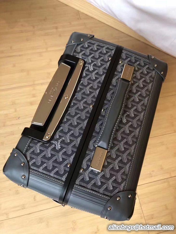 High Quality Goyard Original Trolley Travel Luggage In 20 inch G44009 Dark Grey