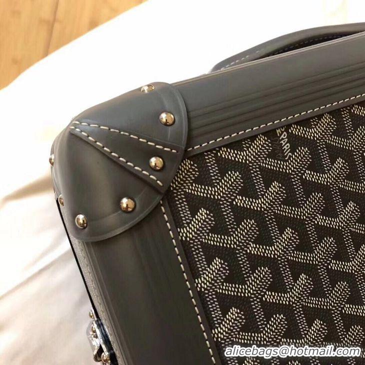 High Quality Goyard Original Trolley Travel Luggage In 20 inch G44009 Dark Grey