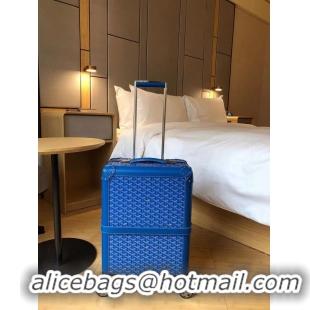 Trendy Design Goyard Original Trolley Travel Luggage In 20 inch G44009 Light Blue