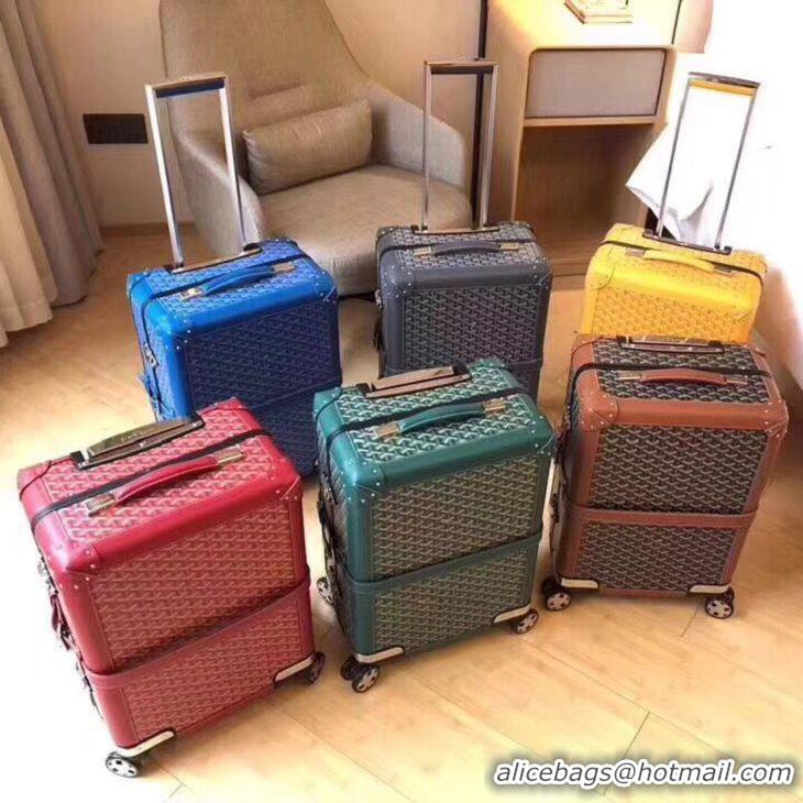 Trendy Design Goyard Original Trolley Travel Luggage In 20 inch G44009 Light Blue