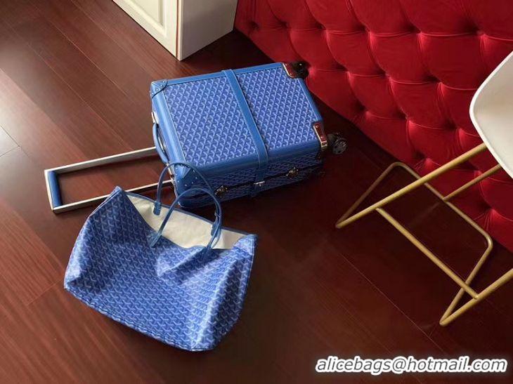 Trendy Design Goyard Original Trolley Travel Luggage In 20 inch G44009 Light Blue