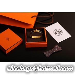 Buy Discount Hermes Bracelet HM6951 Black Yellow Gold