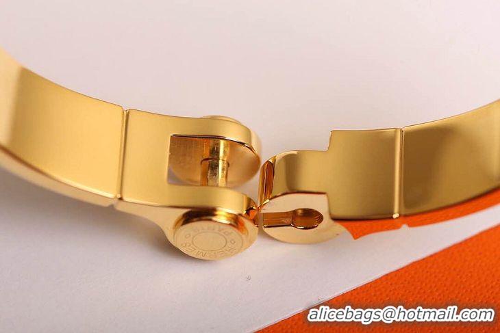 Buy Discount Hermes Bracelet HM6951 Black Yellow Gold