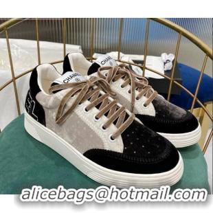 New Arrivals Chanel Velvet Sneakers G36295 Gray/Black 2020