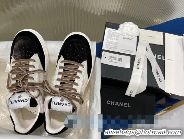 New Arrivals Chanel Velvet Sneakers G36295 Gray/Black 2020