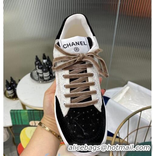 New Arrivals Chanel Velvet Sneakers G36295 Gray/Black 2020