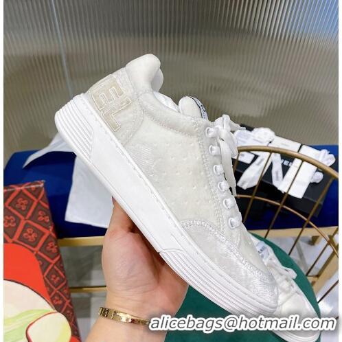 Free Shipping Discount Chanel Velvet Sneakers G36295 All White 2020