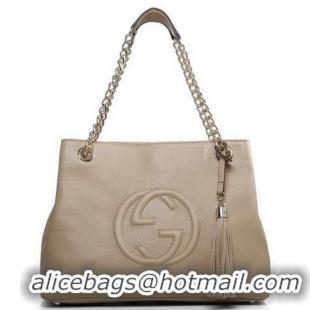 Promotional Gucci Soho Medium Tote Bag Calfskin 308982 Light Apricot