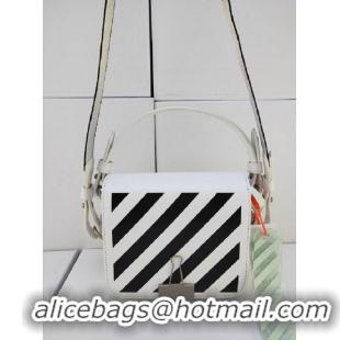 Top Quality Off-white Diagonal Stripe Mini Flap Bag OF8950 Off White