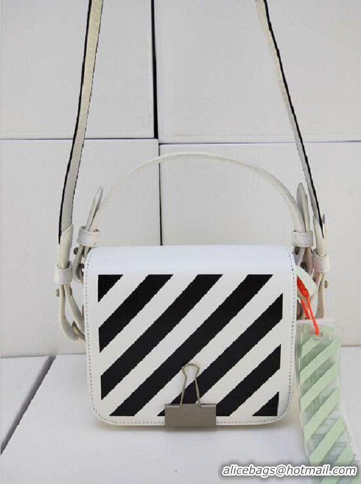 Top Quality Off-white Diagonal Stripe Mini Flap Bag OF8950 Off White