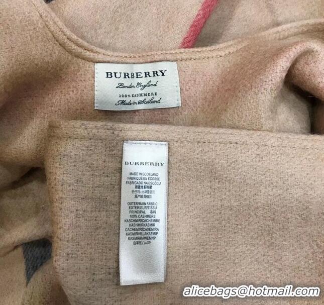 Purchase Burberry Cashmere Wool Check Double Cape 92529 Coffee