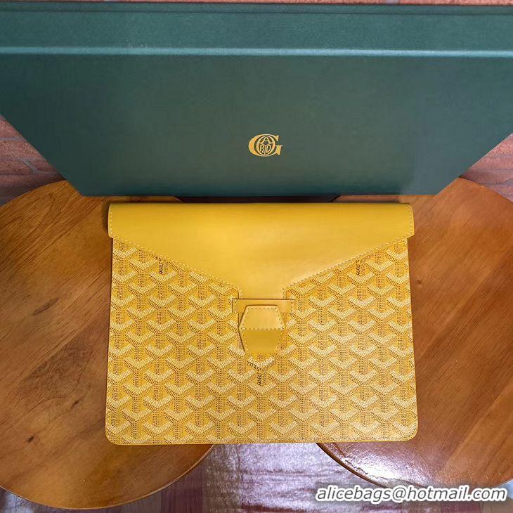 Buy Luxury Goyard Camondo 2 Pouch Horizontal Clutch Bag G1511 Yellow