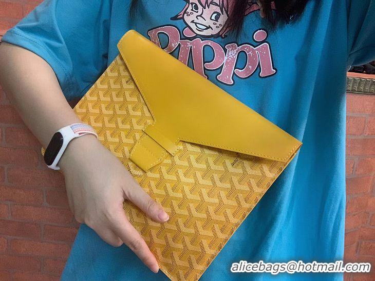 Buy Luxury Goyard Camondo 2 Pouch Horizontal Clutch Bag G1511 Yellow