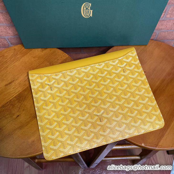 Buy Luxury Goyard Camondo 2 Pouch Horizontal Clutch Bag G1511 Yellow