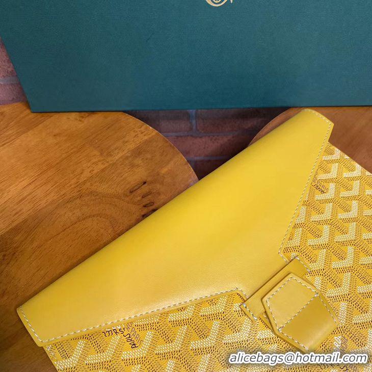 Buy Luxury Goyard Camondo 2 Pouch Horizontal Clutch Bag G1511 Yellow