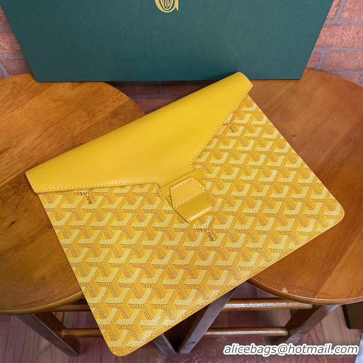 Buy Luxury Goyard Camondo 2 Pouch Horizontal Clutch Bag G1511 Yellow