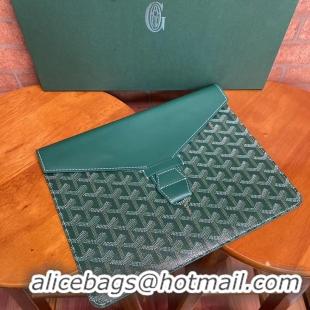 Best Price Goyard Camondo 2 Pouch Horizontal Clutch Bag G1511 Green