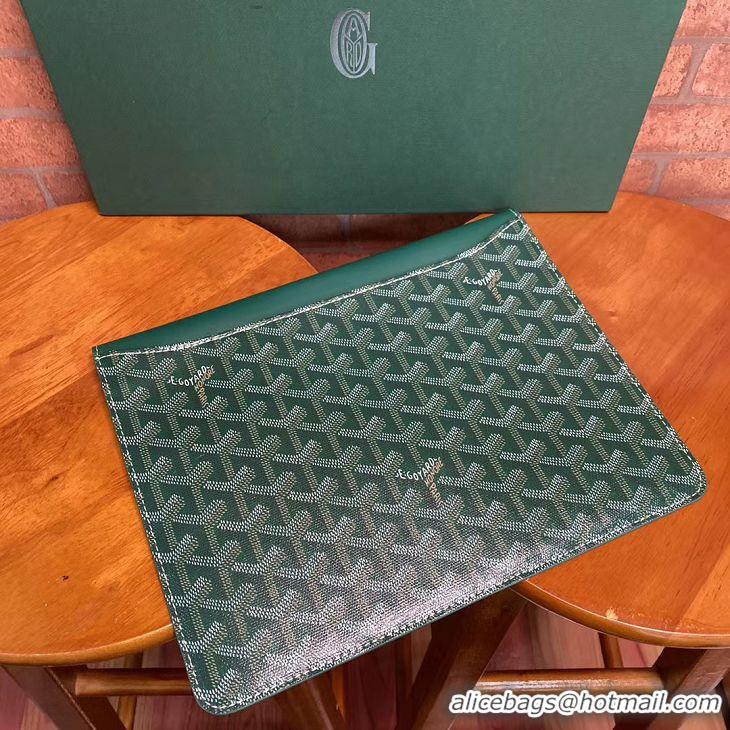 Best Price Goyard Camondo 2 Pouch Horizontal Clutch Bag G1511 Green