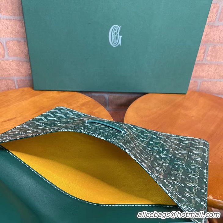 Best Price Goyard Camondo 2 Pouch Horizontal Clutch Bag G1511 Green