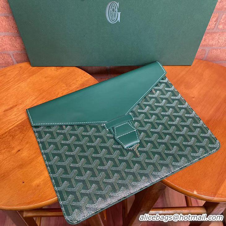 Best Price Goyard Camondo 2 Pouch Horizontal Clutch Bag G1511 Green