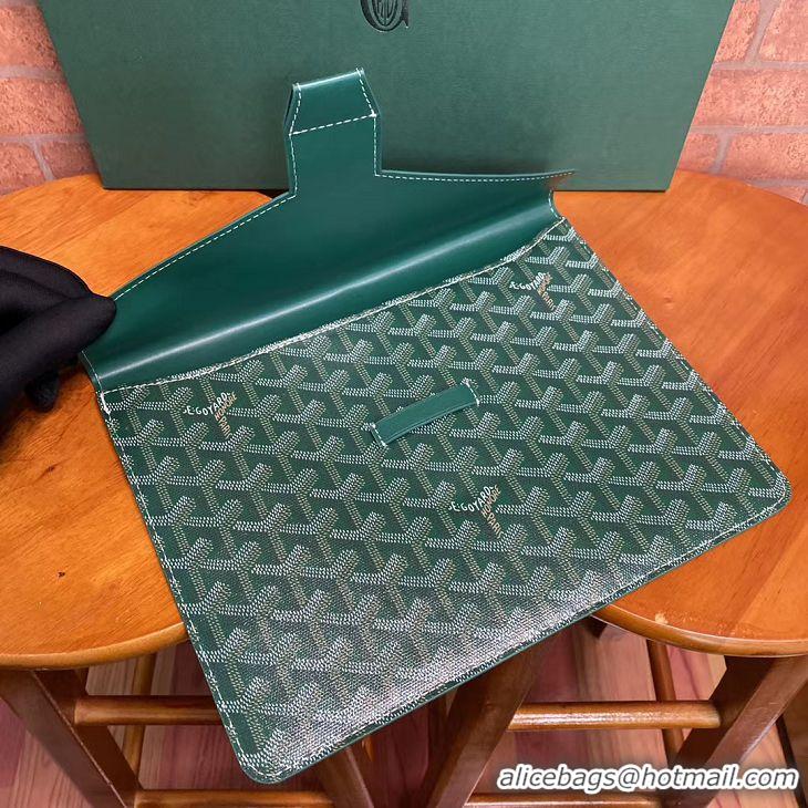 Best Price Goyard Camondo 2 Pouch Horizontal Clutch Bag G1511 Green