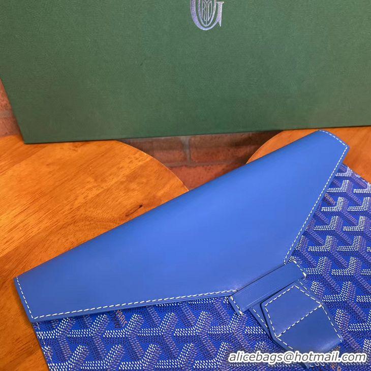 Good Quality Goyard Camondo 2 Pouch Horizontal Clutch Bag G1511 Light Blue