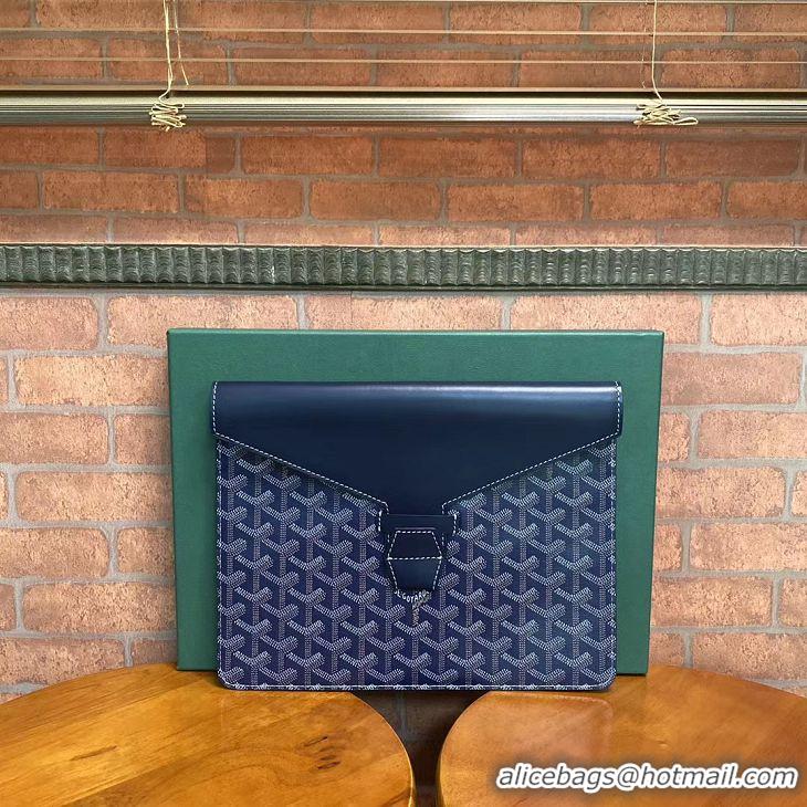 Modern Classic Goyard Camondo 2 Pouch Horizontal Clutch Bag G1511 Navy Blue