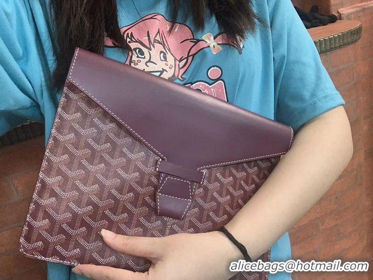 Top Grade Goyard Camondo 2 Pouch Horizontal Clutch Bag G1511 Burgundy