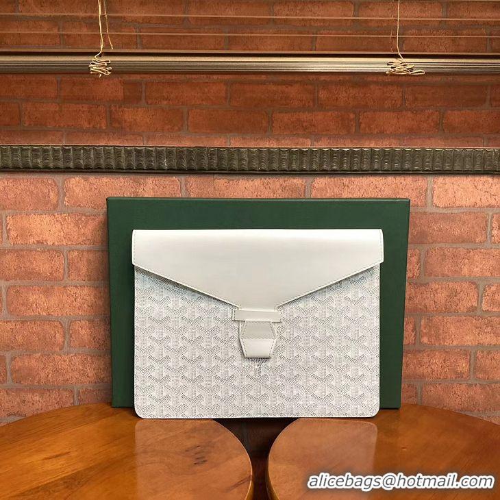 Pretty Style Goyard Camondo 2 Pouch Horizontal Clutch Bag G1511 White