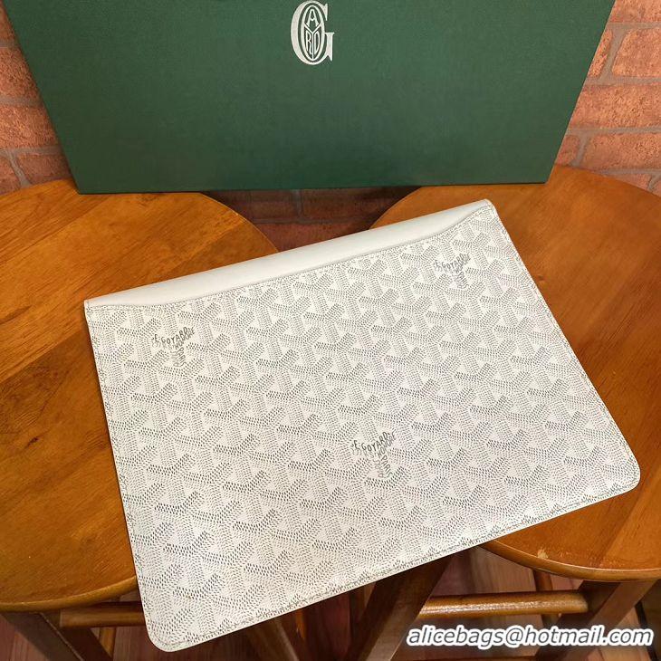 Pretty Style Goyard Camondo 2 Pouch Horizontal Clutch Bag G1511 White