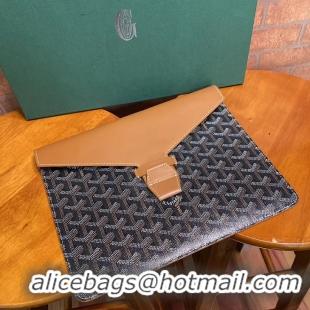 Most Popular Goyard Camondo 2 Pouch Horizontal Clutch Bag G1511 Black And Tan