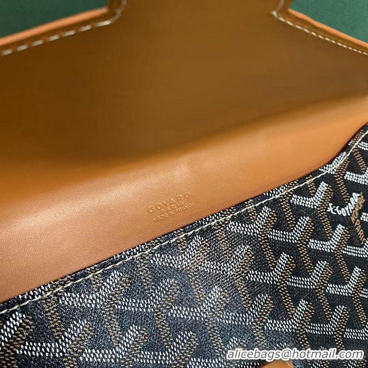 Most Popular Goyard Camondo 2 Pouch Horizontal Clutch Bag G1511 Black And Tan