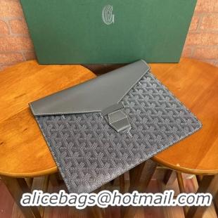 Low Cost Goyard Camondo 2 Pouch Horizontal Clutch Bag G1511 Dark Grey